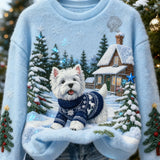 Lucia - Top Casual de Flanela Retro Animal para Damas