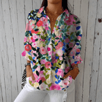 Sylvie | Blusa Floral Pintada à Mão com Estampa Artística - Ines Braga