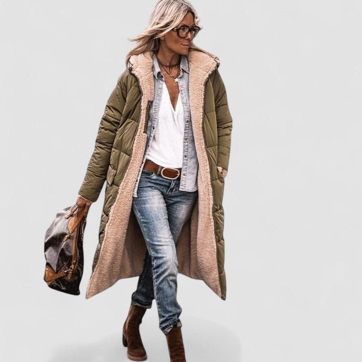 Tânia - Casaco Quente Dupla Face - Ines Braga