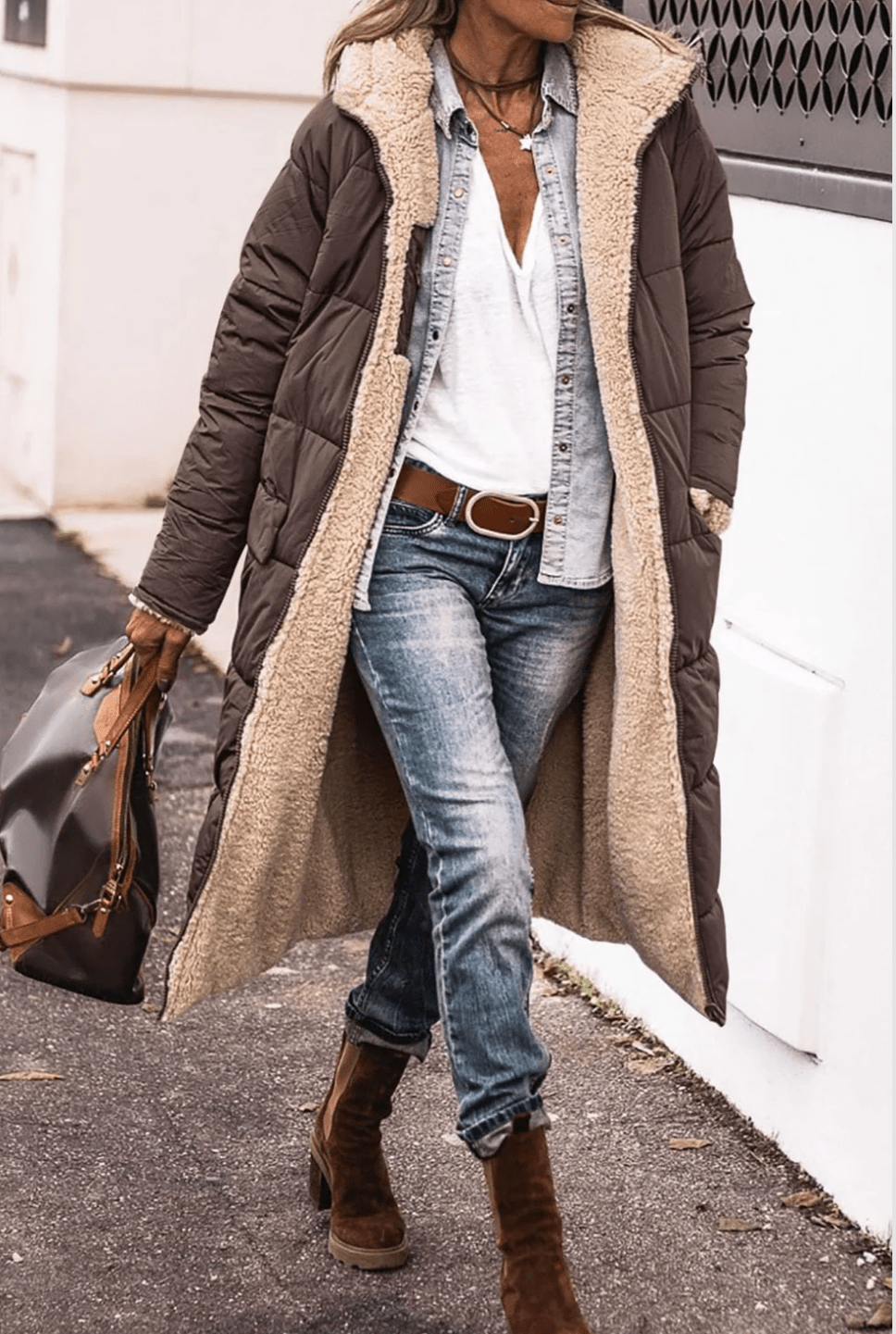 Tânia - Casaco Quente Dupla Face - Ines Braga