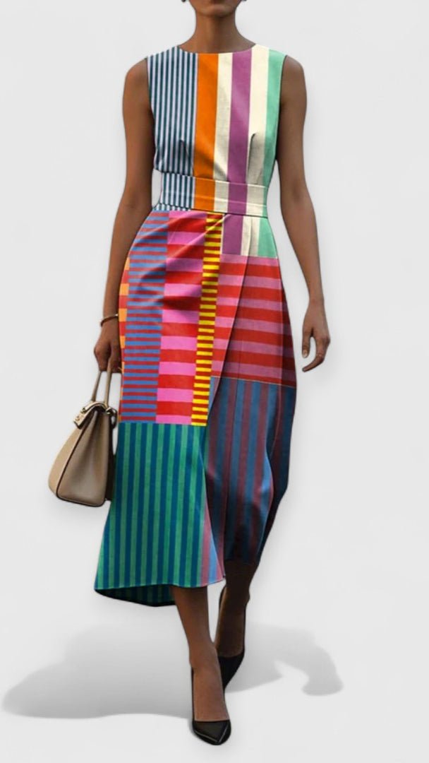 Tiffany - Vestido sem mangas estampado - Ines Braga