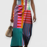 Tiffany - Vestido sem mangas estampado - Ines Braga