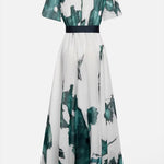 Vanessa™ | Vestido Longo com Estampa Aquarela - Ines Braga