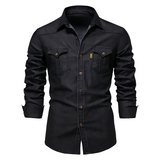João | Camisa premium de algodão em denim