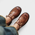 VELA™ – Sapatos Mary Janes Premium em Couro - Ines Braga