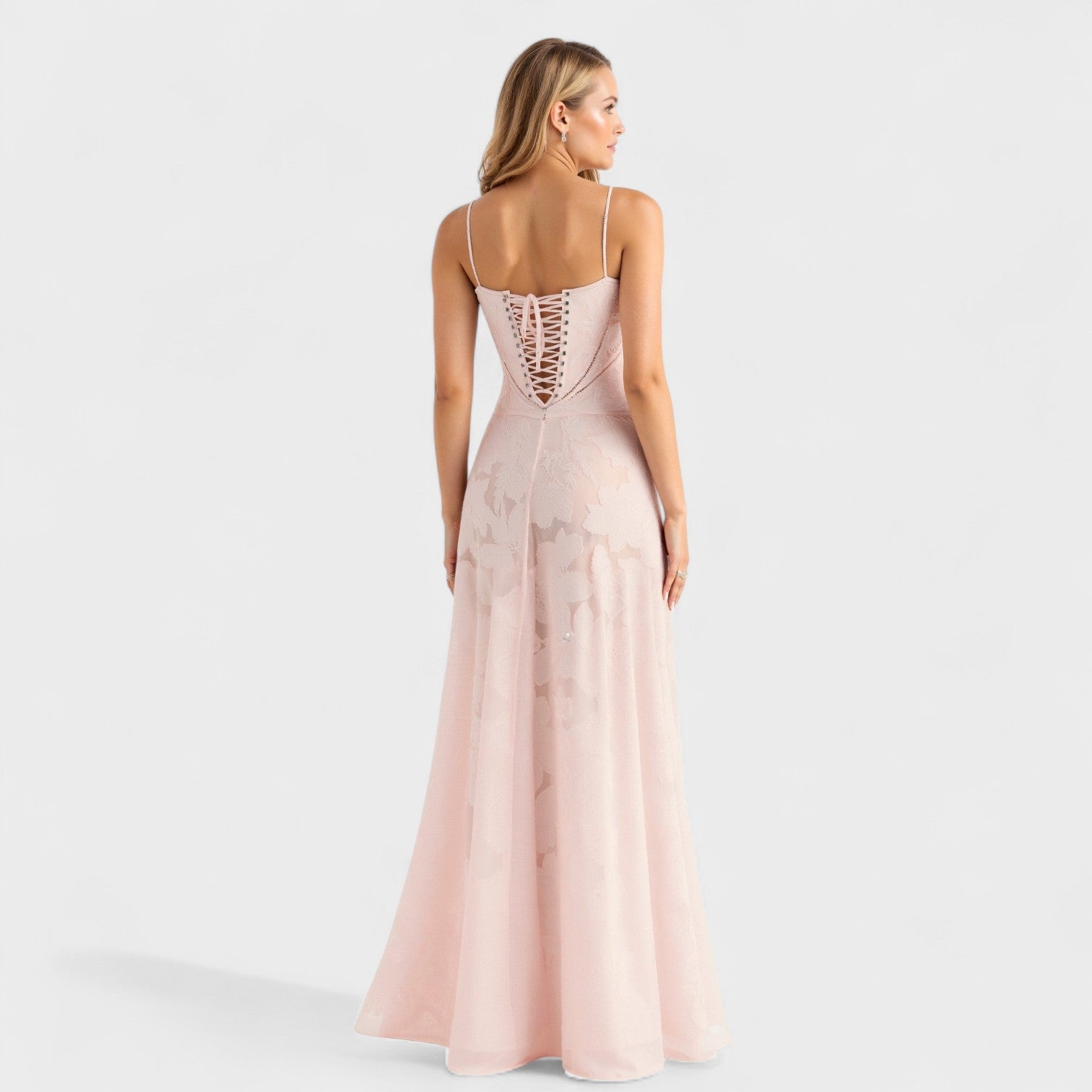 Verona - Vestido maxi em renda floral - Ines Braga