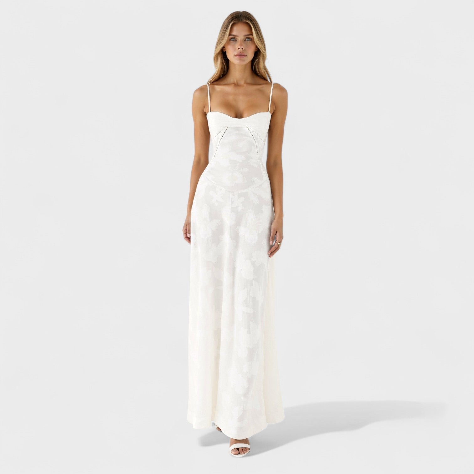 Verona - Vestido maxi em renda floral - Ines Braga