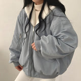 Veste à capuche réversible en laine teddy - Ines Braga