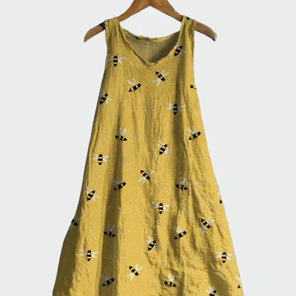 Vestido com Estampa de Abelhas - Ines Braga