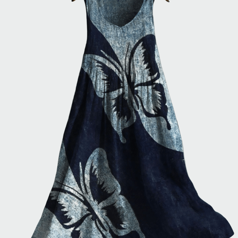 Vestido com Estampa de Borboletas - Ines Braga