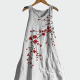 Vestido com Estampa de Cerejeiras em Flor - Ines Braga