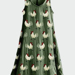 Vestido com Estampa de Galo - Ines Braga