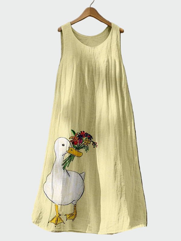 Vestido com Estampa de Pata de Pato - Ines Braga