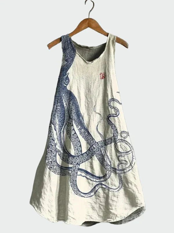 Vestido com Estampa de Tentáculos - Ines Braga