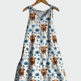 Vestido com Estampa de Vacas - Ines Braga