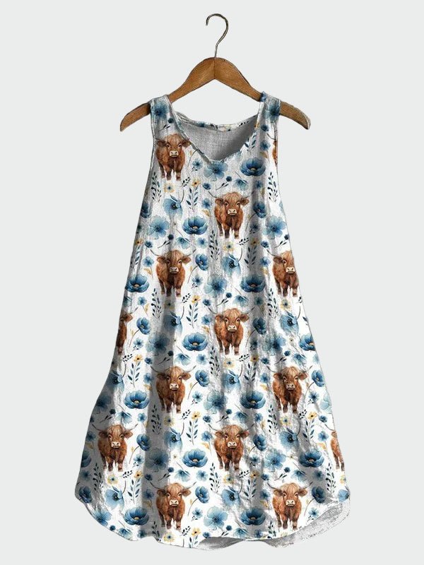 Vestido com Estampa de Vacas - Ines Braga