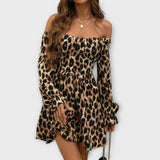 Vestido com estampado de leopardo encantador - Ines Braga