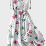 Vestido com Flores de Primavera - Ines Braga