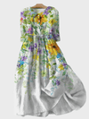 Vestido com Flores em Aquarela