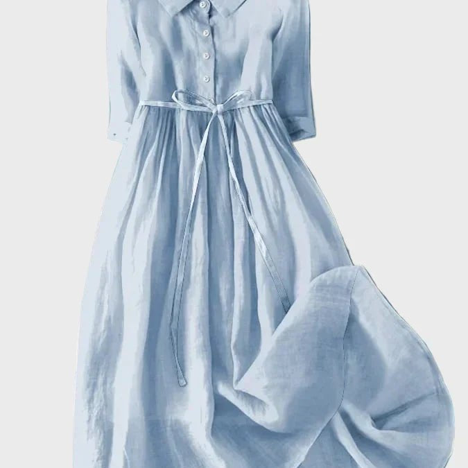 Vestido com Gola Elegante - Ines Braga