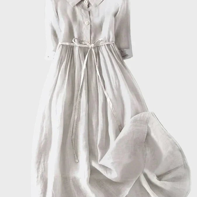 Vestido com Gola Elegante - Ines Braga