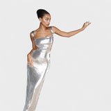 Vestido de gala Sparkle Silver - Edição de noite - Ines Braga