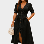 Vestido de ganga com botões - Ines Braga