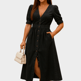 Vestido de ganga com botões - Ines Braga