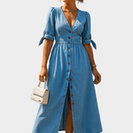 Vestido de ganga com botões - Ines Braga