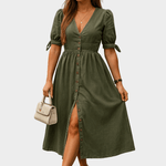 Vestido de ganga com botões - Ines Braga