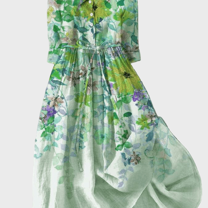 Vestido de Jardim em Aquarela - Ines Braga