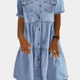 Vestido de Jeans Boémio - Ines Braga