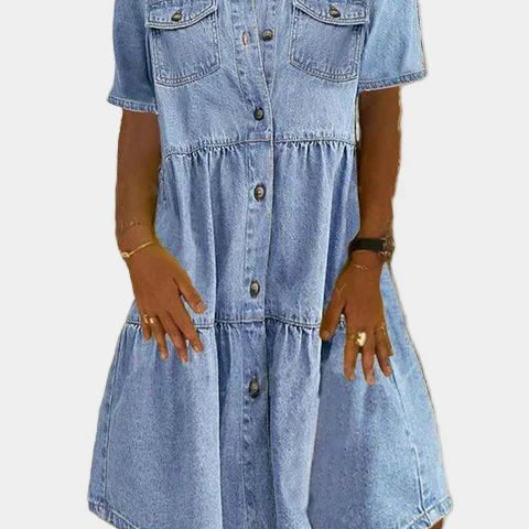 Vestido de Jeans Boémio - Ines Braga