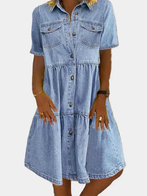 Vestido de Jeans Boémio - Ines Braga