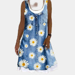 Vestido de Jeans Macio e Elegante - Ines Braga