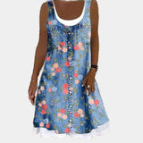 Vestido de Jeans Macio e Elegante - Ines Braga