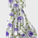 Vestido Floral na Cor Lavanda - Ines Braga