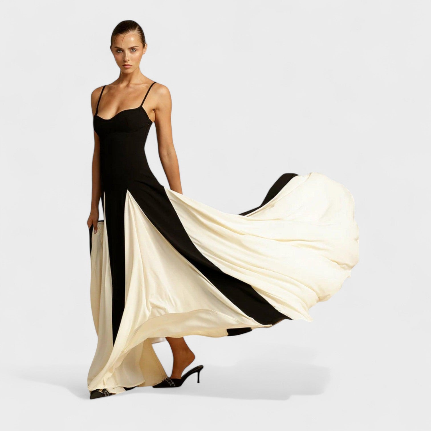 Vestido Gala Noir Ivory - Ines Braga