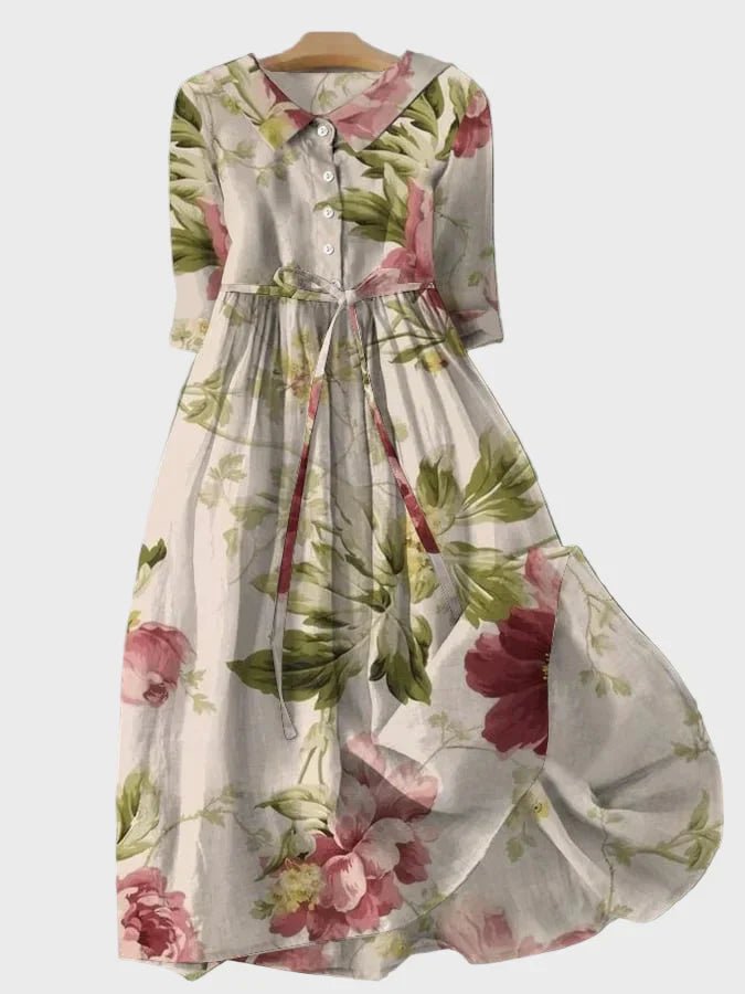 Vestido Longo de Estilo Botânico - Ines Braga