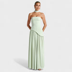 Vestido Maliyah - Corte assimétrico Hortelã - Ines Braga