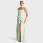 Vestido Maliyah - Corte assimétrico Hortelã - Ines Braga