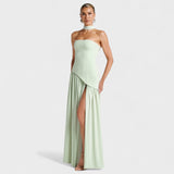 Vestido Maliyah - Corte assimétrico Hortelã - Ines Braga