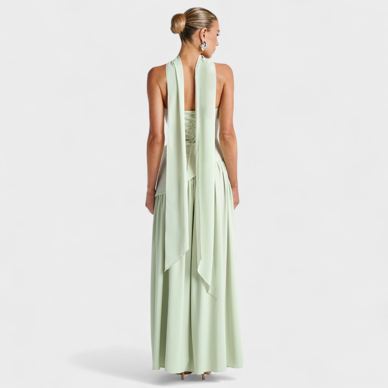 Vestido Maliyah - Corte assimétrico Hortelã - Ines Braga