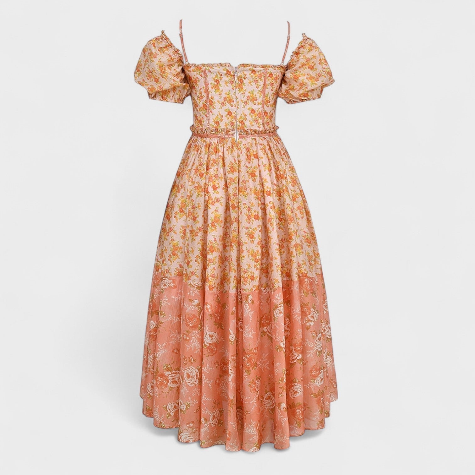 Vestido Valentina Floral Coral - Ines Braga