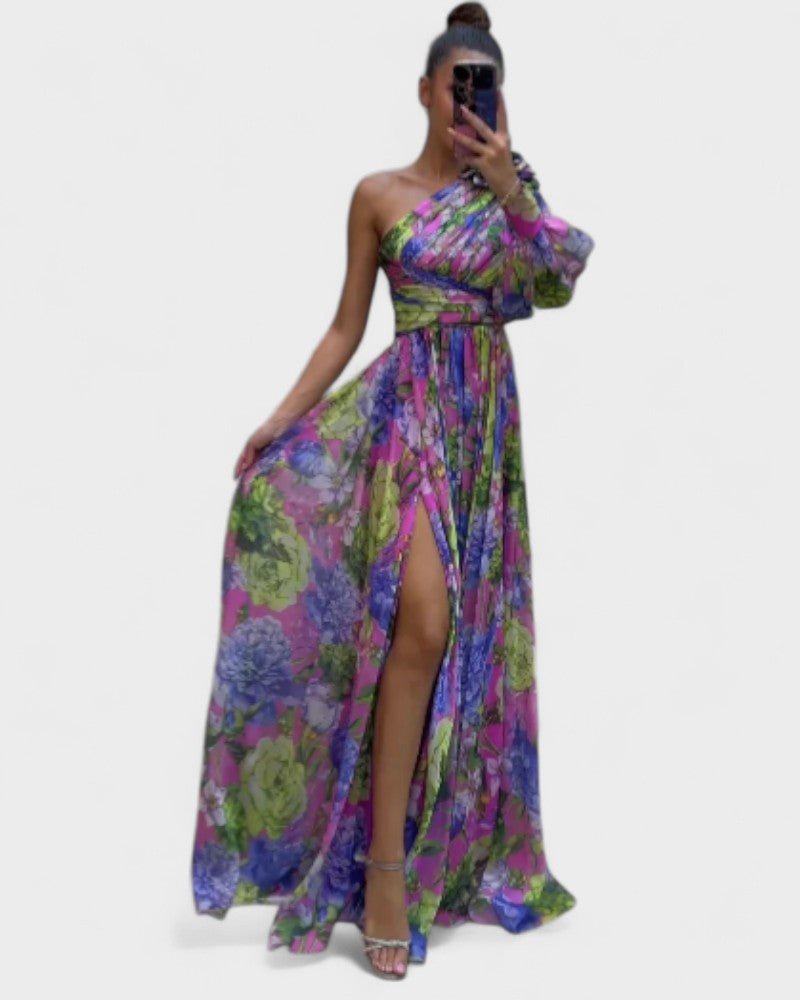 Whitney | Vestido Elegante e Fluido de Ombro para Eventos de Verão - Ines Braga