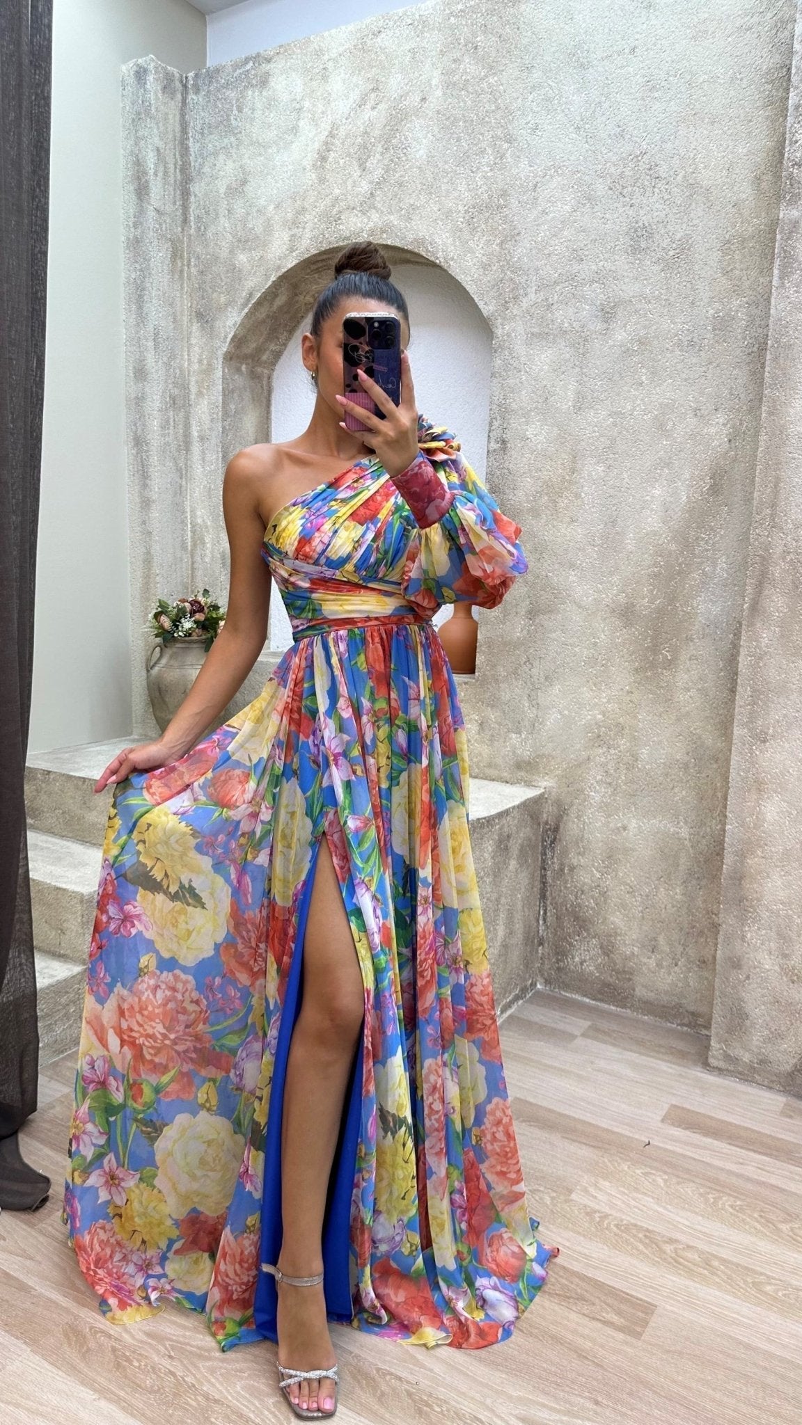 Whitney | Vestido Elegante e Fluido de Ombro para Eventos de Verão - Ines Braga