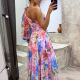 Whitney | Vestido Elegante e Fluido de Ombro para Eventos de Verão - Ines Braga